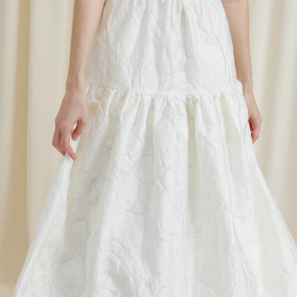 Maison Amory Swan Lake Maxi Dress-XS-Cream Custard - Picture 5 of 7